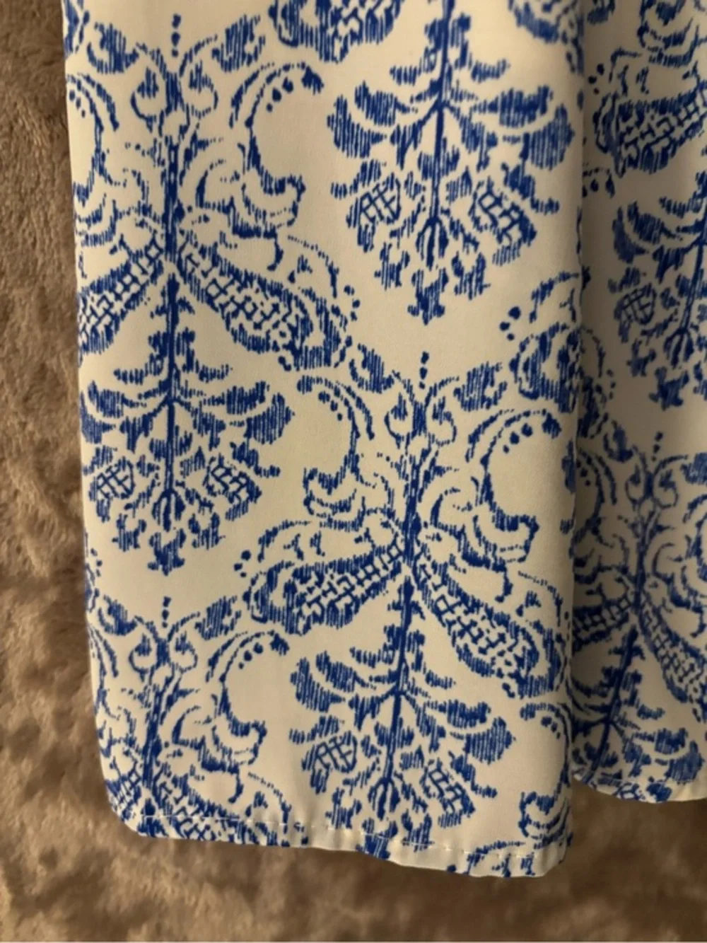 Blue Rain A-Line Women’s Size L Blue and White Printed A-Line Skirt
